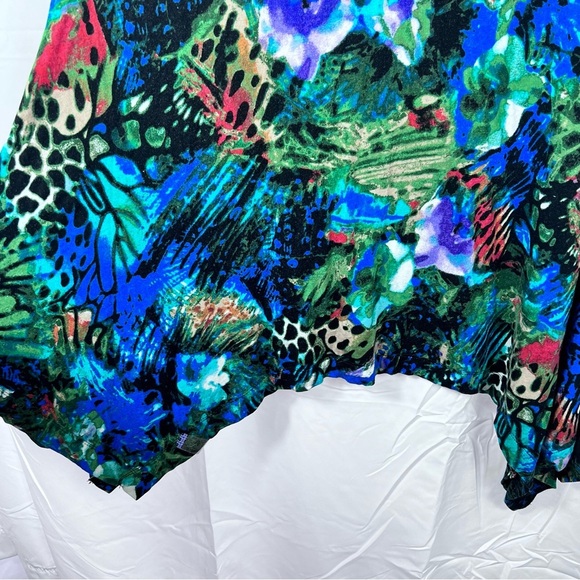 Philosophy Republic Clothing XL Tunic Top Rainforest Lagenlook Asymmetrical Hem - Picture 9 of 12